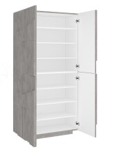 Garderobenschrank >Piacenza< in Beton Nachbildung - 81x168x38cm (BxHxT)