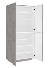 Garderobenschrank >Piacenza< in Beton Nachbildung - 81x168x38cm (BxHxT)