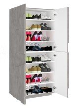 Garderobenschrank >Piacenza< in Beton Nachbildung - 81x168x38cm (BxHxT)