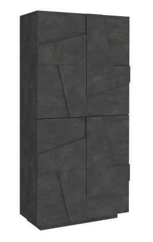 Garderobenschrank >Piacenza< in Schiefer Nachbildung - 81x168x38cm (BxHxT)