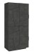 Garderobenschrank >Piacenza< in Schiefer Nachbildung - 81x168x38cm (BxHxT)