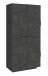 Garderobenschrank >Piacenza< in Schiefer Nachbildung - 81x168x38cm (BxHxT)