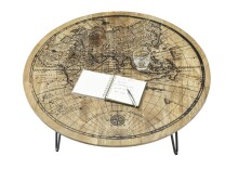 Couchtisch >Nelia< in Mangoholz aus Massivholz,Metall - 90x46x90cm (BxHxT)