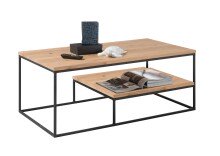 Couchtisch >Thedric< in Eiche aus Massivholz,Metall...