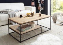 Couchtisch >Thedric< in Eiche aus Massivholz,Metall...
