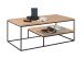 Couchtisch >Thedric< in Eiche aus Massivholz,Metall - 110x42x60cm (BxHxT)