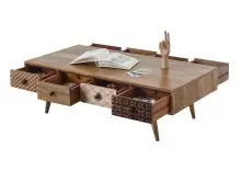 Couchtisch >Sambhal< in Mango aus Massivholz -...