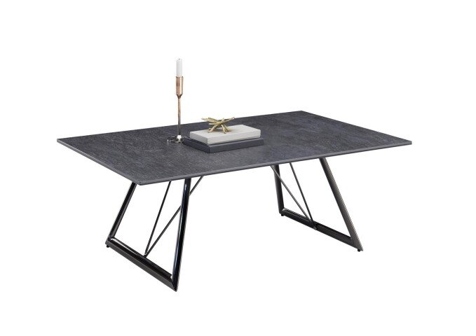 Couchtisch >Etawah< in Schwarz - 110x40x70 (BxHxT)