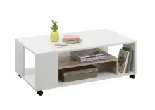 Couchtisch >Bidar< in Weiß - 108x40x60cm (BxHxT)