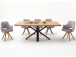 Esstisch >Eastbourne< in Eiche aus Massivholz,Metall - x76x100cm (BxHxT)
