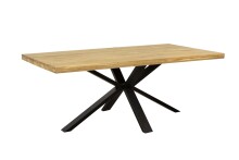 Esstisch >Eastbourne< in Eiche aus Massivholz,Metall - 200x76x100cm (BxHxT)