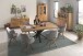 Esstisch >Eastbourne< in Eiche aus Massivholz,Metall - 200x76x100cm (BxHxT)