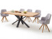 Esstisch >Eastbourne< in Eiche aus Massivholz,Metall - 200x76x100cm (BxHxT)