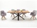 Esstisch >Eastbourne< in Eiche aus Massivholz,Metall - 200x76x100cm (BxHxT)