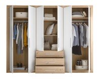 Kleiderschrank >Frieda< in Artisan Eiche - 289x225x59cm (BxHxT)