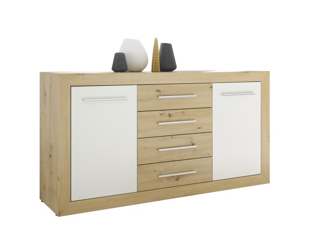 Sideboard >Frieda< in Artisan Eiche - 168x89x46cm (BxHxT)