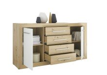 Sideboard >Frieda< in Artisan Eiche - 168x89x46cm (BxHxT)