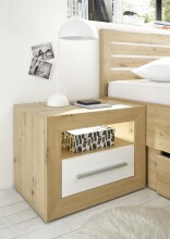 Bett >Frieda< in Artisan Eiche - 307x94x206cm (BxHxT)