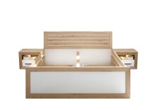 Bett >Frieda< in Artisan Eiche - 307x94x206cm (BxHxT)