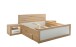 Bett >Frieda< in Artisan Eiche - 307x94x206cm (BxHxT)