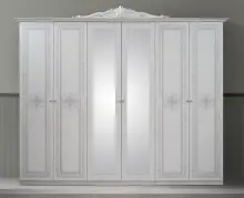 Kleiderschrank >Langston< in Weiß -...