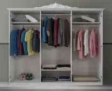 Kleiderschrank >Langston< in Weiß -...
