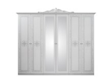Kleiderschrank >Langston< in Weiß - 261x227x57cm (BxHxT)