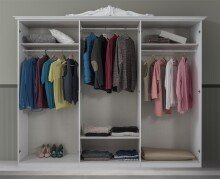 Kleiderschrank >Langston< in Weiß -...