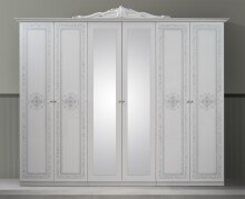 Schlafzimmer-Set >Langston< (6-teilig) in Weiß