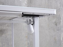 Schreibtisch >Livadia< in  aus Stahl,Glas - 120x72x60cm (BxHxT)