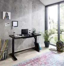Schreibtisch >Livadia< in  aus Stahl,Glas -...