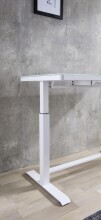 Schreibtisch >Livadia< in Weiß aus Stahl,Glas - 120x72x60cm (BxHxT)