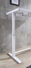 Schreibtisch >Livadia< in Weiß aus Stahl,Glas - 120x72x60cm (BxHxT)