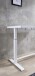 Schreibtisch >Livadia< in Weiß aus Stahl,Glas - 120x72x60cm (BxHxT)