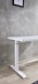 Schreibtisch >Livadia< in Weiß aus Stahl,Glas - 120x72x60cm (BxHxT)