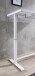 Schreibtisch >Livadia< in Weiß aus Stahl,Glas - 120x72x60cm (BxHxT)