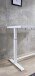 Schreibtisch >Livadia< in Weiß aus Stahl,Glas - 120x72x60cm (BxHxT)