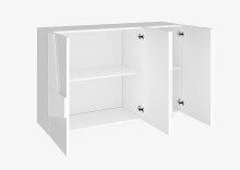 Kommode >Piacenza< in Weiß-Hochglanz - 121x86x38cm (BxHxT)