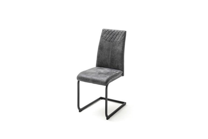 Esszimmerstuhl >Agia< (4-er Set) in Anthrazit aus Metall - 42x95x59cm (BxHxT)