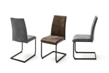 Esszimmerstuhl >Agia< (4-er Set) in Anthrazit aus Metall - 42x95x59cm (BxHxT)