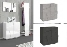 Schuhschrank >Piacenza< Beton oder Schiefer oder...