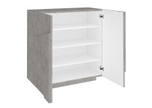 Schuhschrank >Piacenza< Beton oder Schiefer oder Weiß-Hochglanz