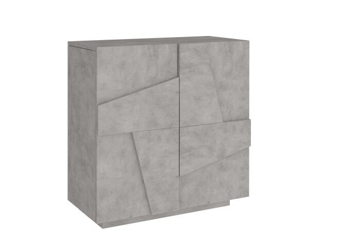 Schuhschrank >Piacenza< in Beton Nachbildung - 81x86x38cm (BxHxT)