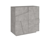Schuhschrank >Piacenza< in Beton Nachbildung -...
