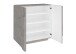 Schuhschrank >Piacenza< in Beton Nachbildung - 81x86x38cm (BxHxT)