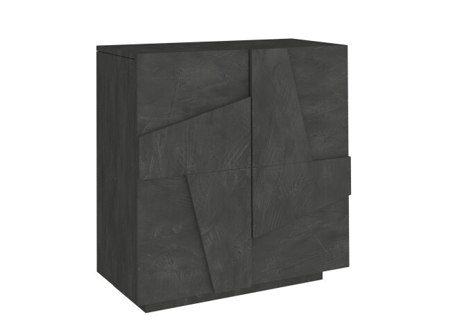 Schuhschrank >Piacenza< in Schiefer Nachbildung - 81x86x38cm (BxHxT)