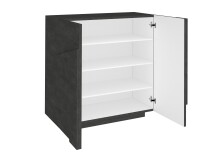 Schuhschrank >Piacenza< in Schiefer Nachbildung - 81x86x38cm (BxHxT)