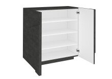 Schuhschrank >Piacenza< in Schiefer Nachbildung - 81x86x38cm (BxHxT)