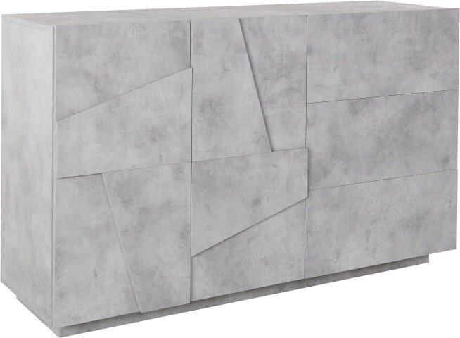 Sideboard >Piacenza< in Beton Nachbildung - 140x86x44cm (BxHxT)