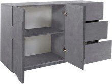 Sideboard >Piacenza< in Schiefer Nachbildung - 140x86x44cm (BxHxT)